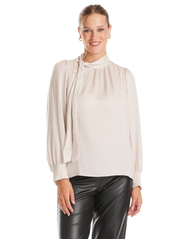 Blusa Lazo & Botones BEIGE CLARO