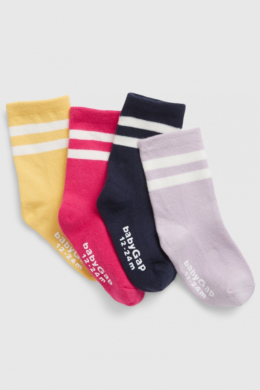 Medias Pack X 4 Toddler Niña Multi