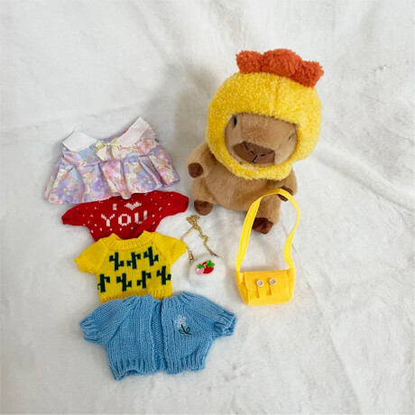 Peluche Capibara Carpincho Infantil X10 Piezas Ropa Cpy001003