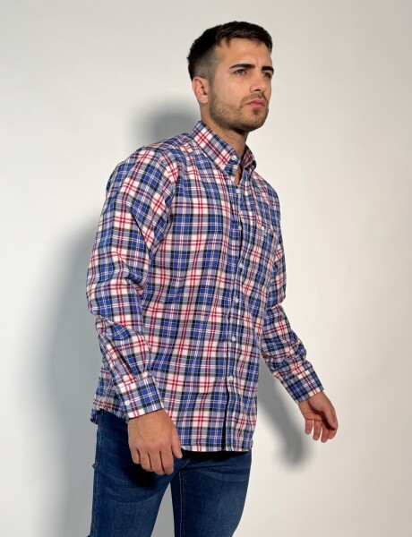 Camisa a cuadros Aquiles Azul