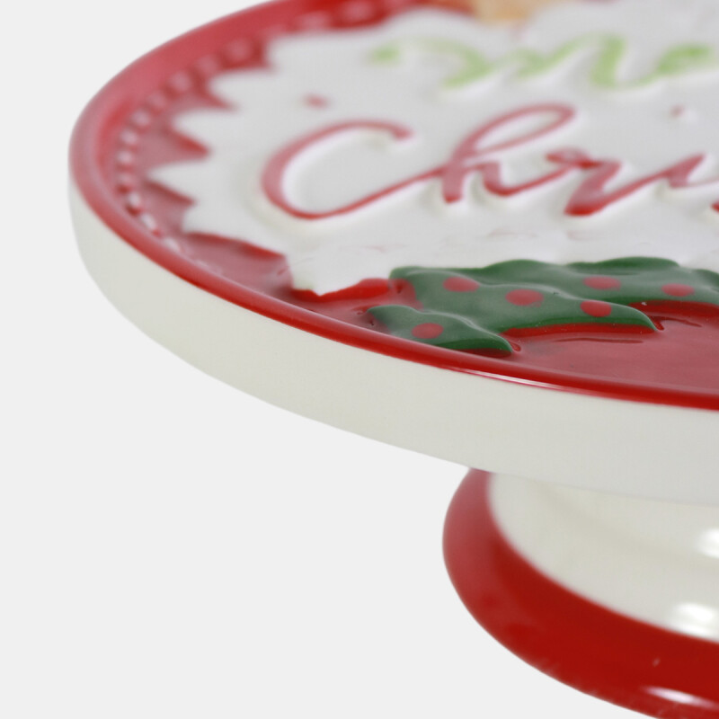 BANDEJA CERAMICA MERRY CHRISTMAS C/BASE Unica