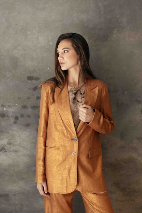 Blazer Sastre Lurex Terracota