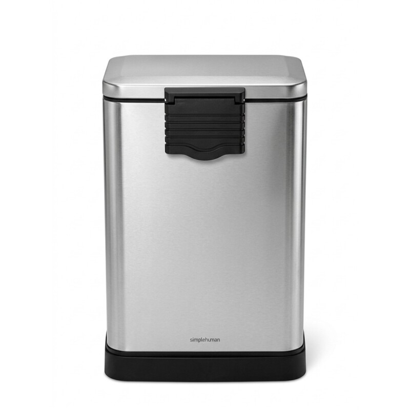 BASURERO METAL PLATA C/PEDAL 20L Unica