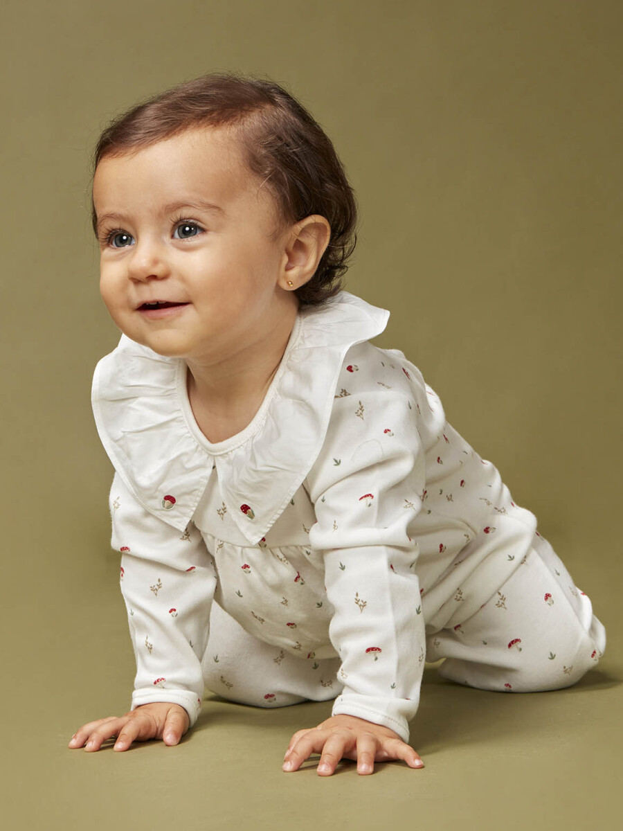 Pijama Setas Blanco Roto