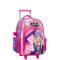 Mochila Infantil Barbie Grande Con Carrito Rosa