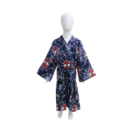 Bata de Baño Infantil Velour Talle P al G Spider Caras Rojo