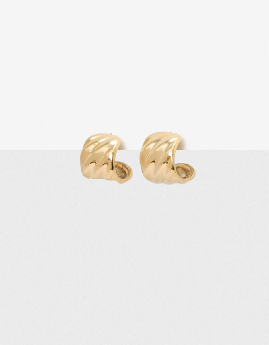 Argollas De Acero - Dorado 