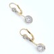 Caravanas largas en oro 18k antiguas con brillantes. Caravanas largas en oro 18k antiguas con brillantes.