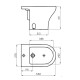 Bidet 1 Agujero Linea Veneto Ferrum BLANCO