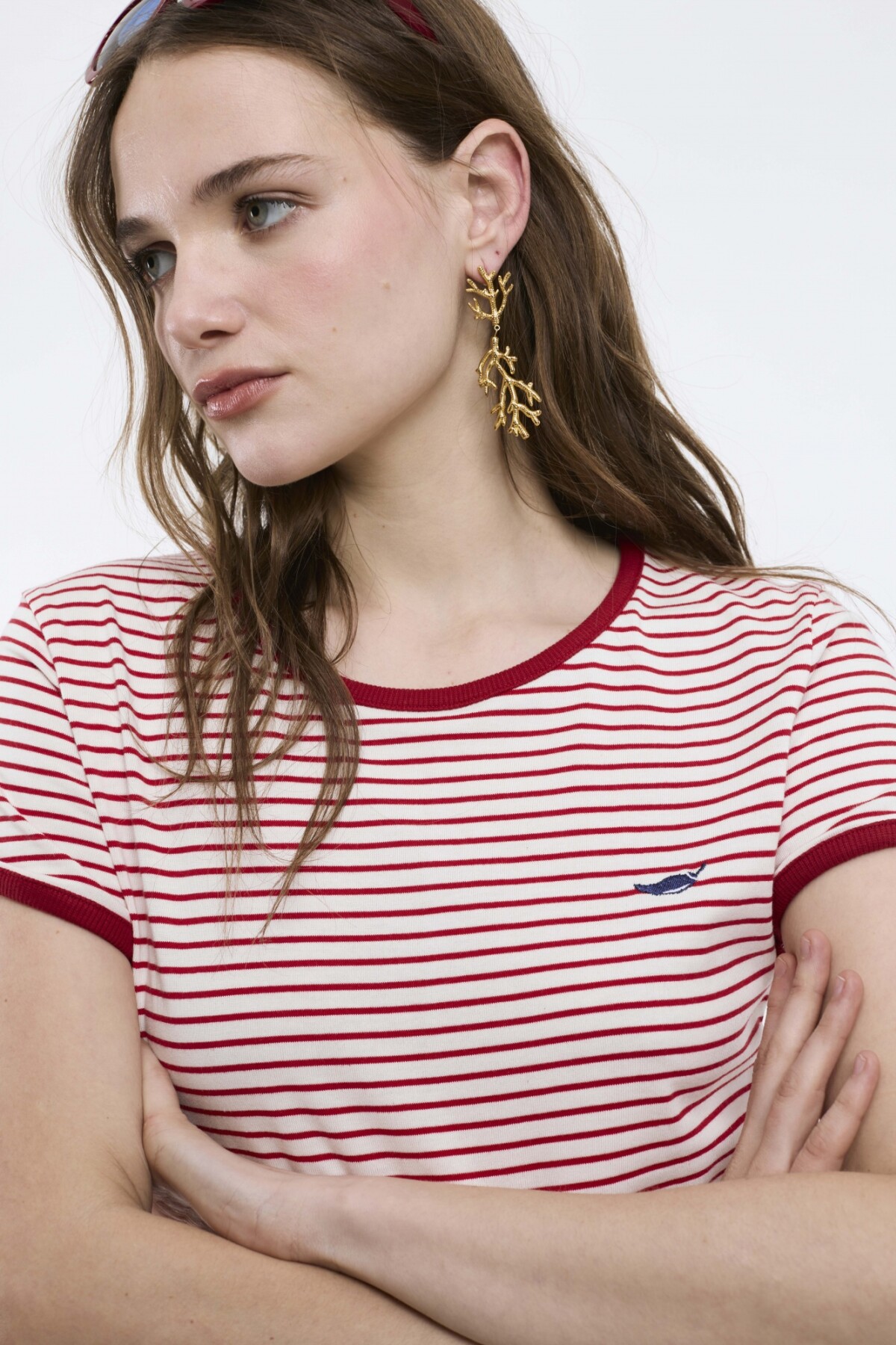 Remera Baby Rayas Rojo