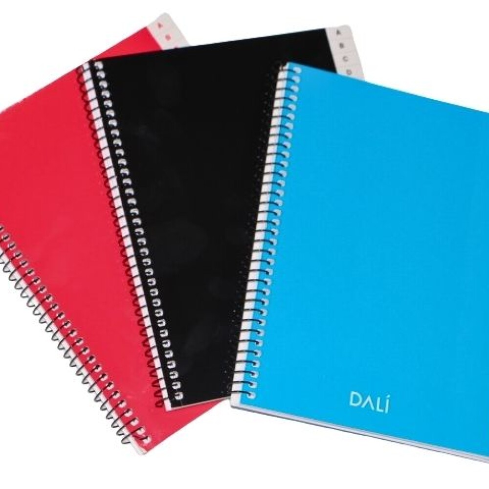 CUADERNO CON INDICE DALI 72 HOJAS COLOR NEGRO