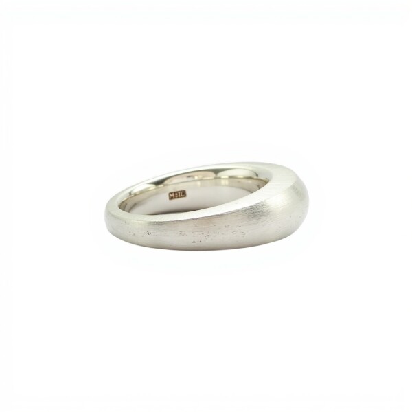 Anillo Liso-Plata 925 Esmerilada-Sin Piedra-AN3128 sinpiedra