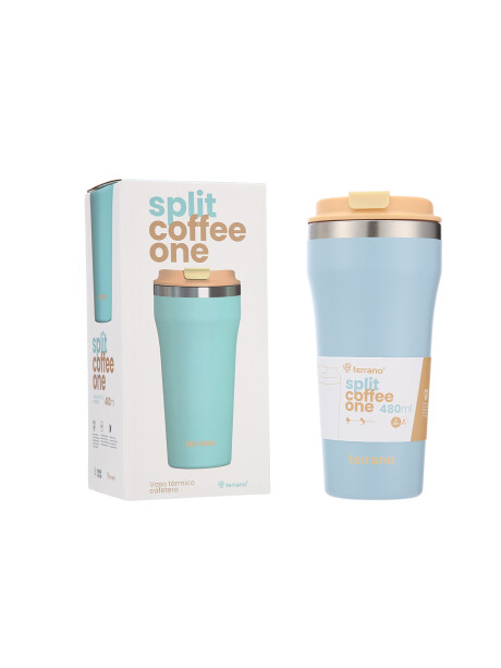 Vaso Térmico Café Split 480mL. Turquesa