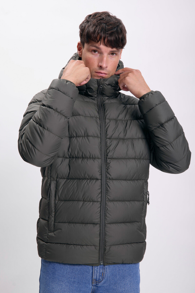 Campera capitoneada Verde