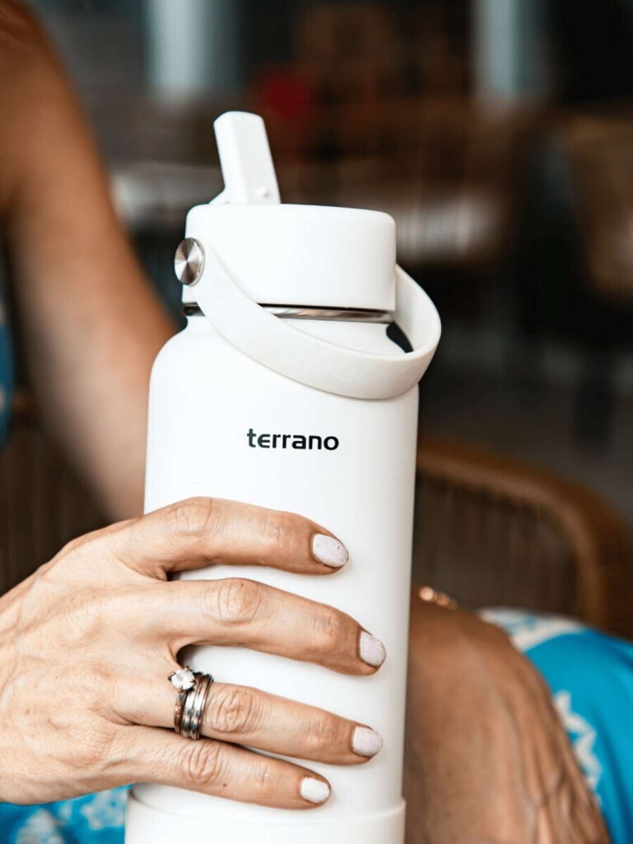 Botella Térmica Con Pico 950Ml. - Blanco 