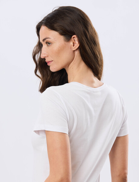 REMERA ESTAMPADA DE ALGODÓN Blanco
