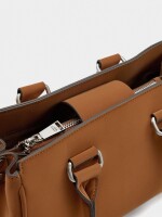 Bolso Tote De Textura Suave camel