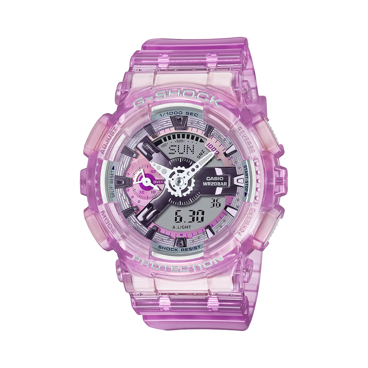 Reloj CASIO G-SHOCK GMAS110VW-4ADR en Resina Rosado Esfera 46mm 