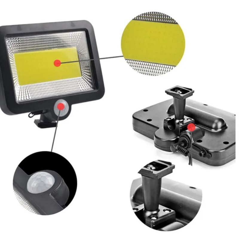 Foco Lampara Led Exterior Panel Solar Sensor Movimiento Foco Lampara Led Exterior Panel Solar Sensor Movimiento
