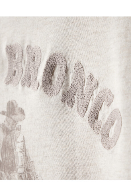 Remera de algodón, estampa rodeo Sin color