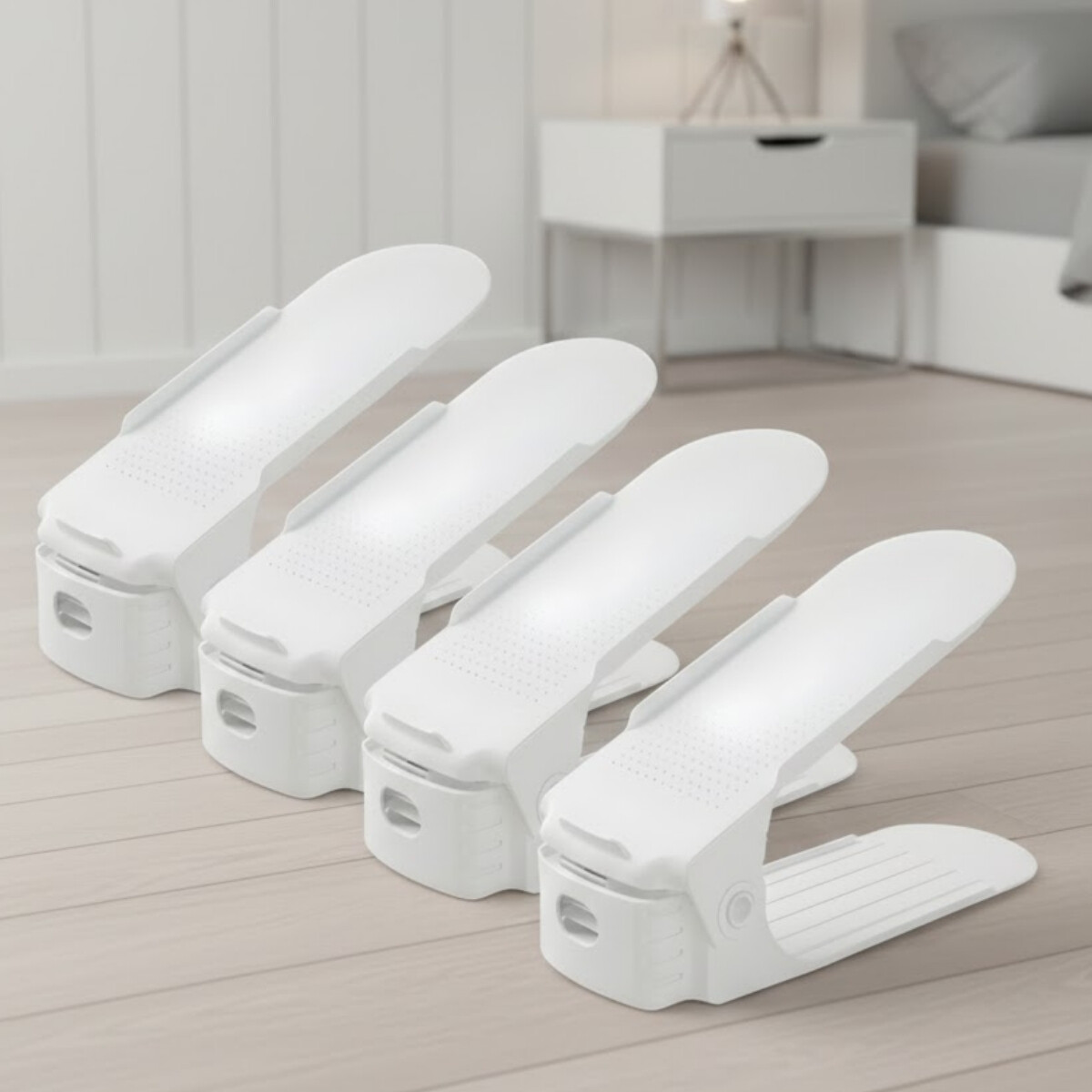 Organizador regulable de zapatos x4 - BLANCO 