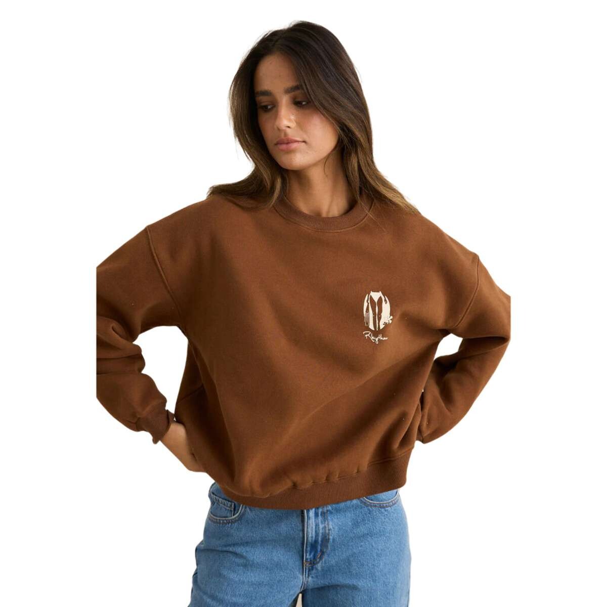 Buzo Rhythm Sunny Crew Neck Fleece - Marron 