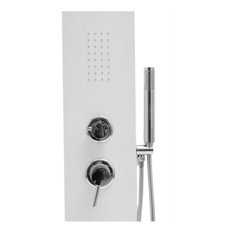 Columna de ducha en Aluminio Blanco 2 jets Sensi D Acqua Columna de ducha en Aluminio Blanco 2 jets Sensi D Acqua