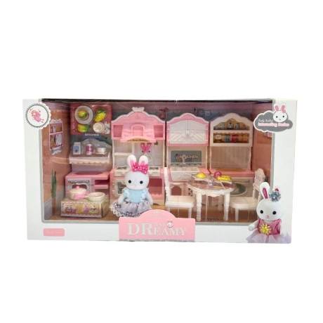 Playset Bay Dreamy Conejos en Comedor con Accesorios 001
