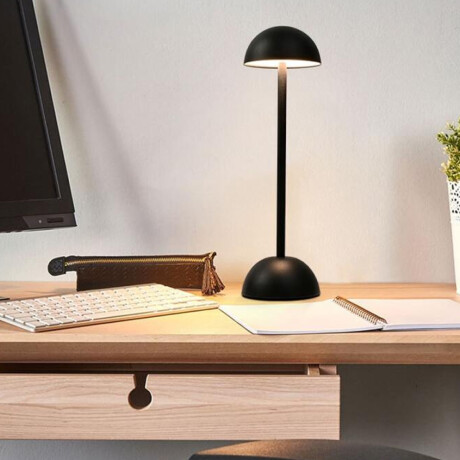 Lámpara de Mesa y Escritorio Minimalista con Luz Led Base Ondulada Negro
