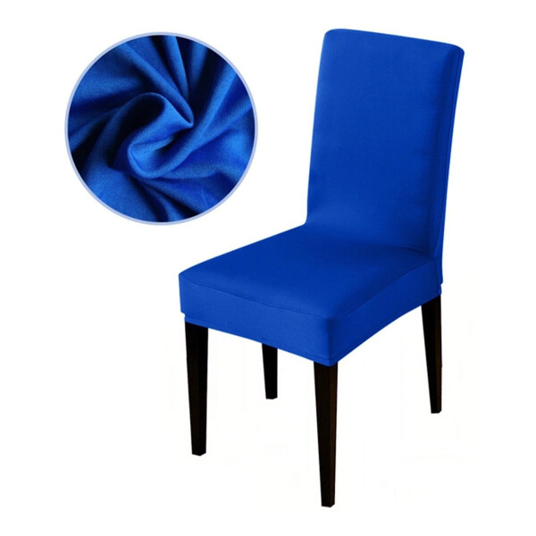 Funda Cubre Sillas Universal Comedor Elastizada Lavable X4 Variante Color Azul Eléctrico
