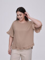 Blusa Abbas Beige Oscuro