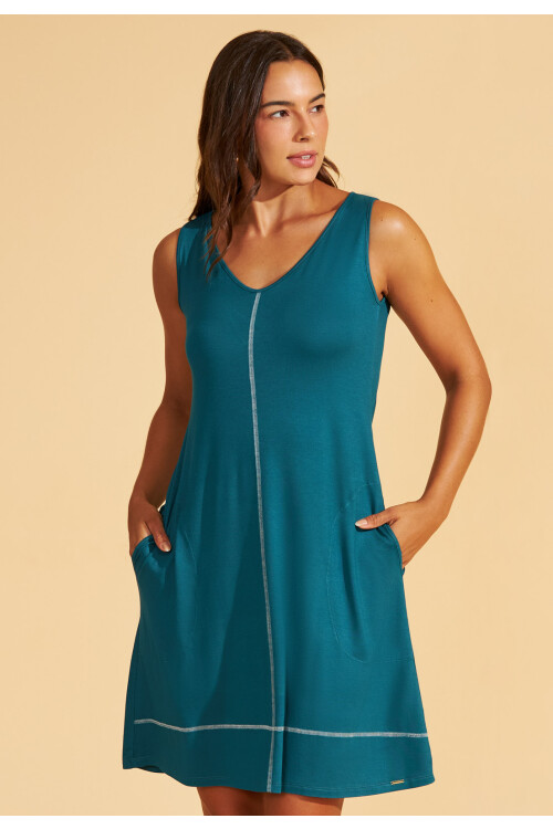 VESTIDO LISO VERDE HERA-21361