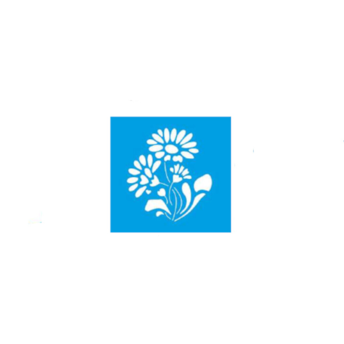 Stencil de PVC cuadrado - Flor 