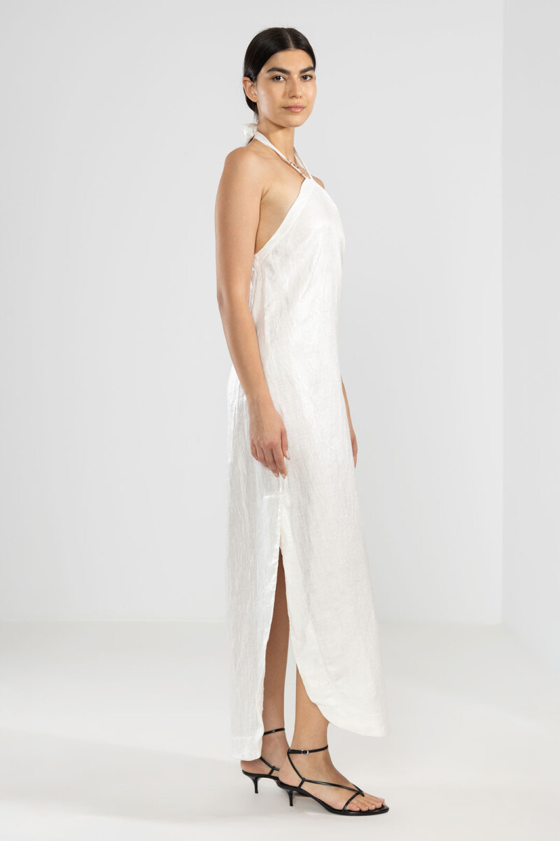 VALE HALTER DRESS Gold