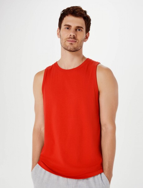 MUSCULOSA BÁSICA WORLD ROJO