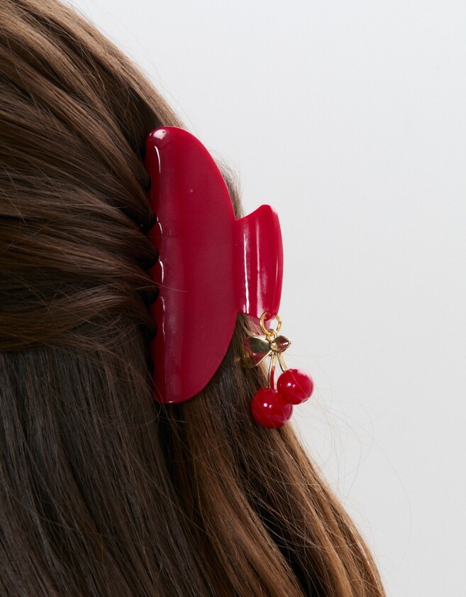 Broche Frutas Broche Acrílico Con Charm Frutas - Rojo Medio