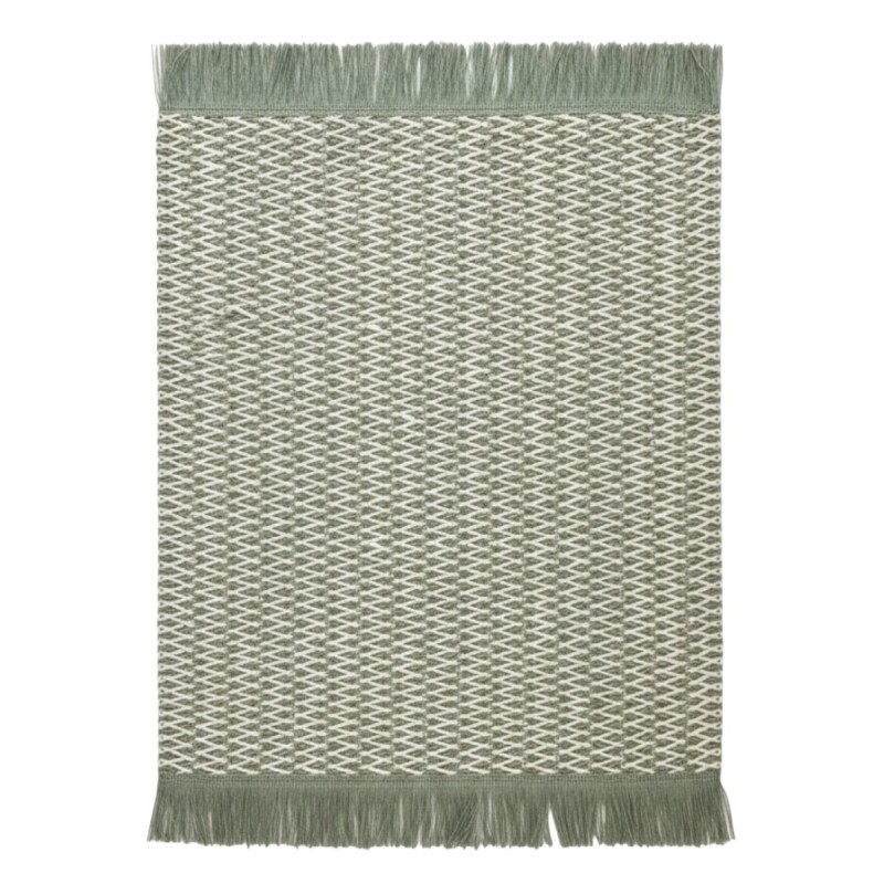 INDIVIDUAL RECT VERDE COMB C/FLECOS 30X45CM Unica