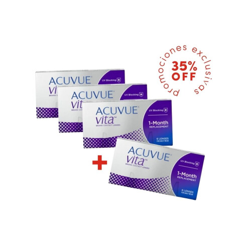 Acuvue Vita esferico - PROMO 4 cajas Acuvue Vita Esferico - Promo 4 Cajas