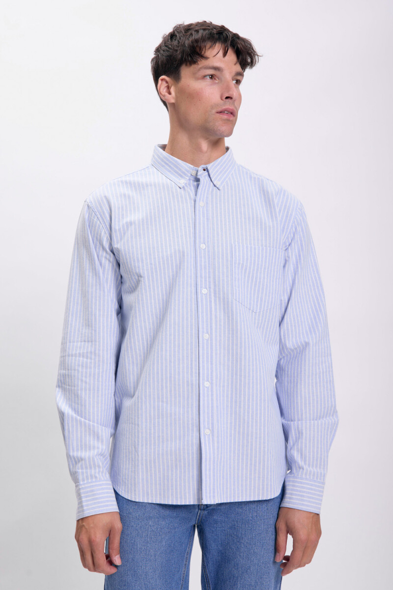 Camisa oxford rayas - Blanco 