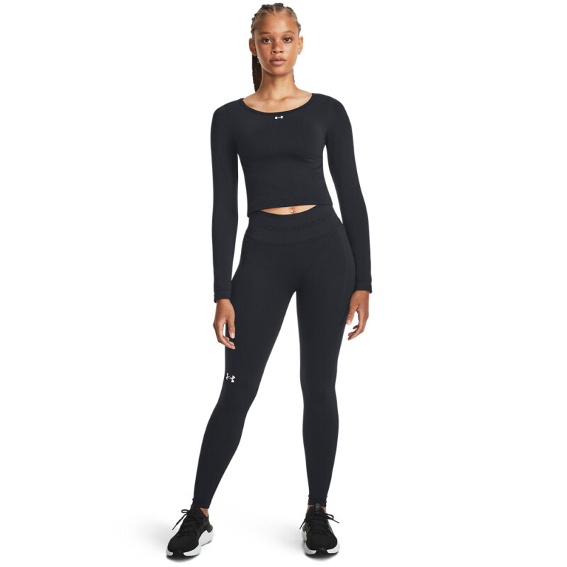UA Vanish Seamless LS-GRN BLK-001