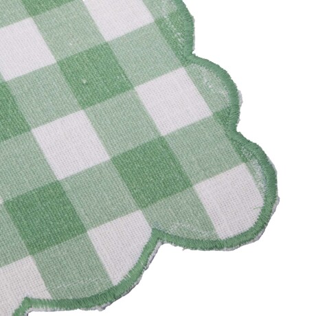 SET DE 2 INDIVIDUALES GALATSI LINO-Y-ALGODON VERDE/BLANCO