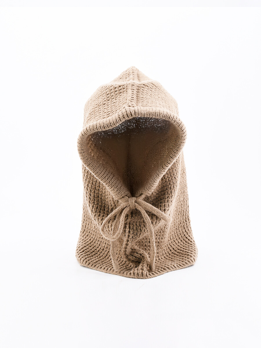 GORRO CAPUCHA - BEIGE 