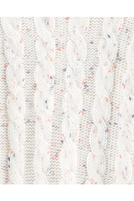 Buzo de punto trenzado con pintitas Sin color