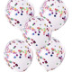 Globo Transparente con Confetti x6 Multicolor