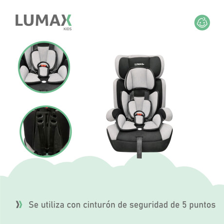 Silla para Auto Booster 3 en 1 Next Generation Lumax Kids Gris