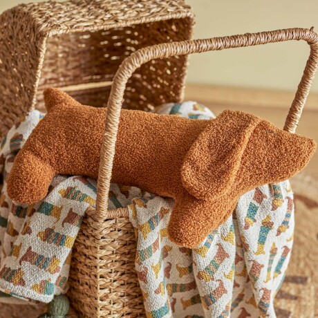 ALMOHADÓN PELUCHE POLIESTER MARRON CHARLIE DOG