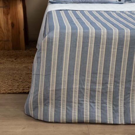 SET CUBRECAMA 1 PLAZA ALGODON-Y-POLIESTER AZUL MATRESS