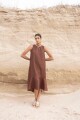 VESTIDO FOLK LONG Chocolate