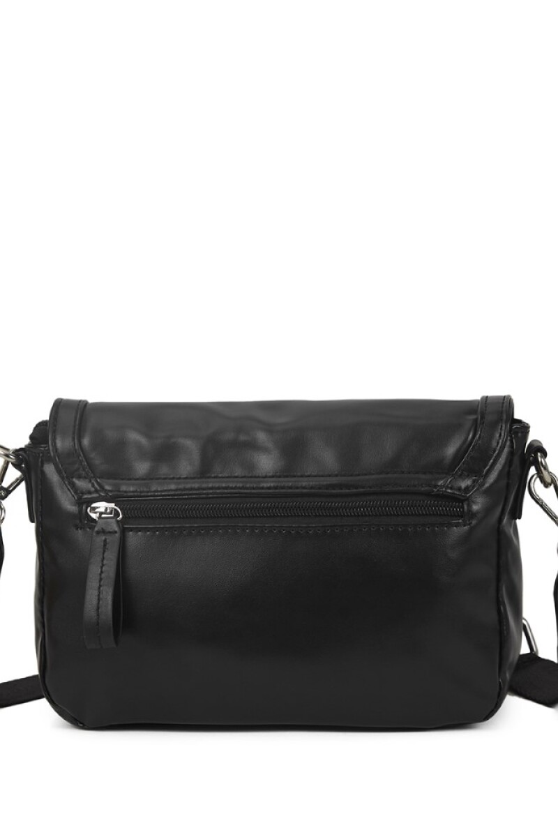 Bandolera con bolsillo frontal Negro