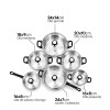 JUEGO DE BATERIA FLORIA ACERO INOXIDABLE 12 PIEZAS Juego De Bateria Floria Acero Inoxidable 12 Piezas